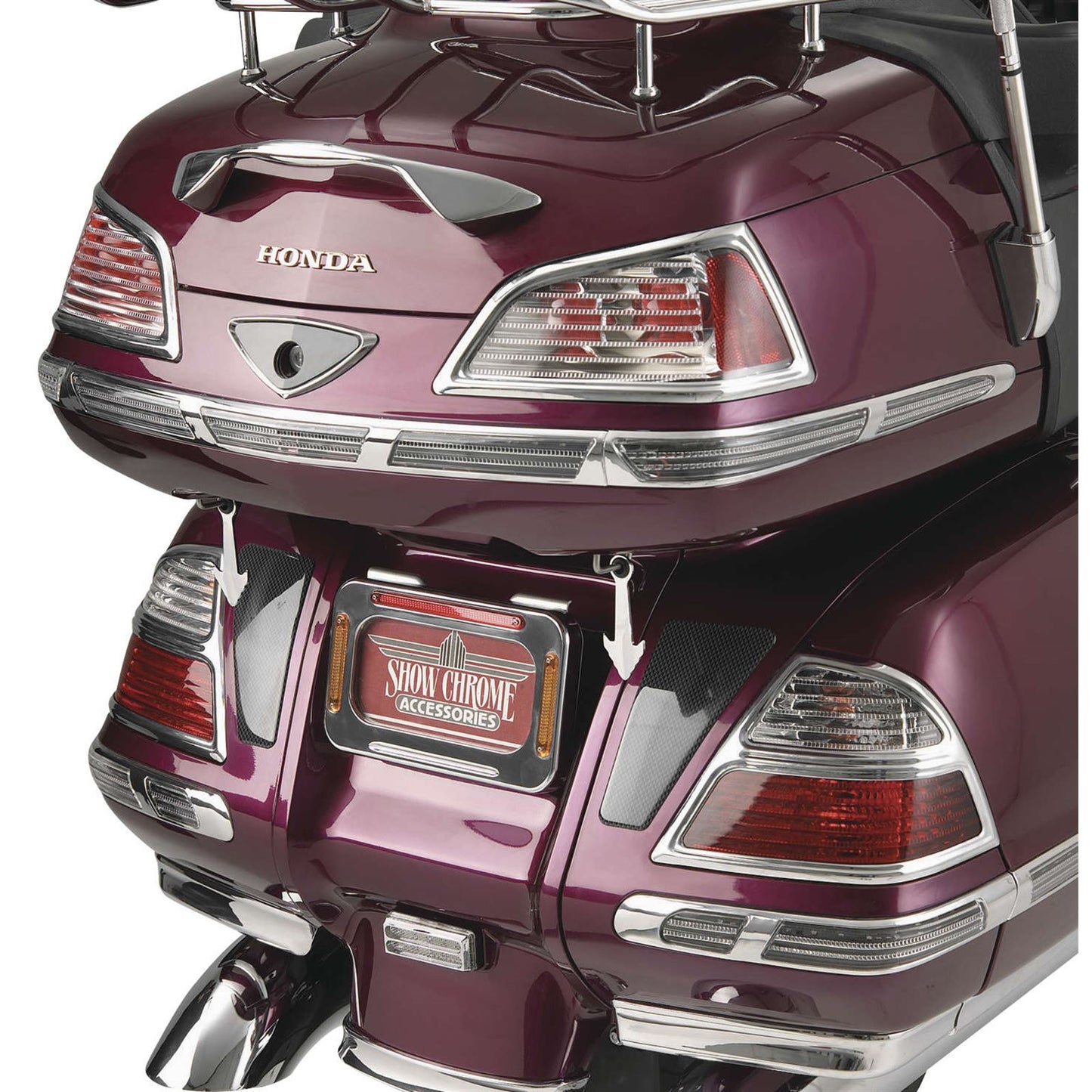Show Chrome Trunk LED Molding Inserts - '01-10  GL1800 52-701A_99414