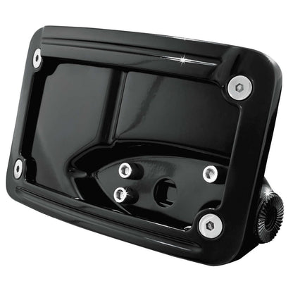 Kuryakyn License Plate Frame Horizontal Curved Side Mount Black 3125_100271
