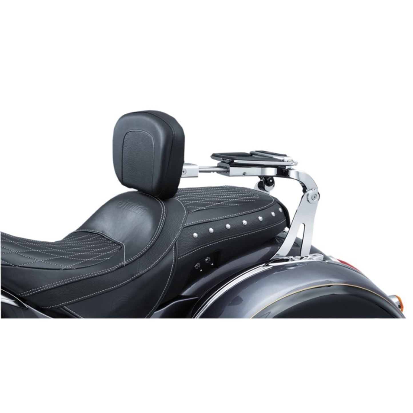 Kuryakyn Multi-Purpose Backrest Easy Switch with Luggage Rack - Chrome 1660_1172823