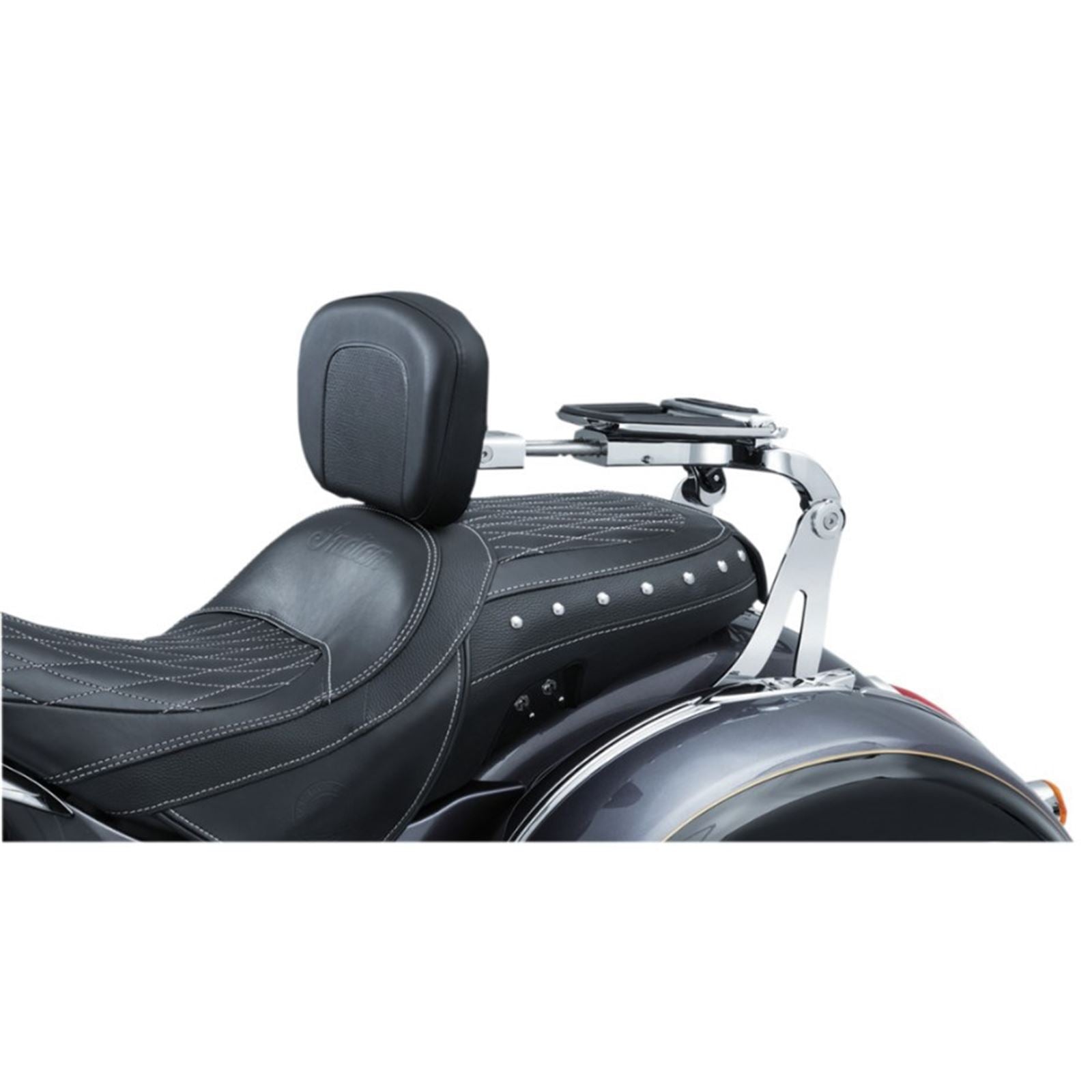 Kuryakyn Multi-Purpose Backrest Easy Switch with Luggage Rack - Chrome 1660_1172823