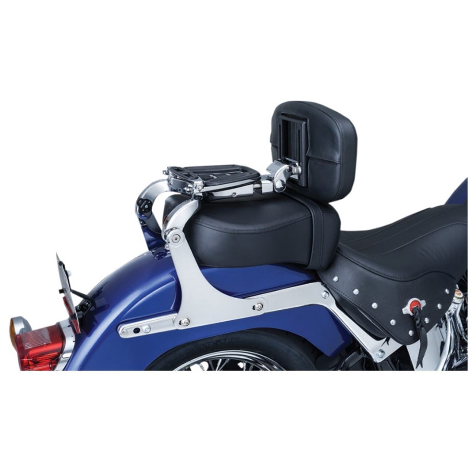 Kuryakyn Multi-Purpose Backrest Easy Switch with Luggage Rack - Chrome 1660_1172824