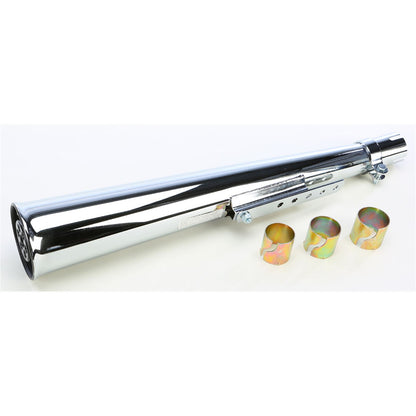 2FastMoto 24" Chrome Upswept Left Side Megaphone Muffler Cafe Racer [MPN: 2fm-80-84015]_100421