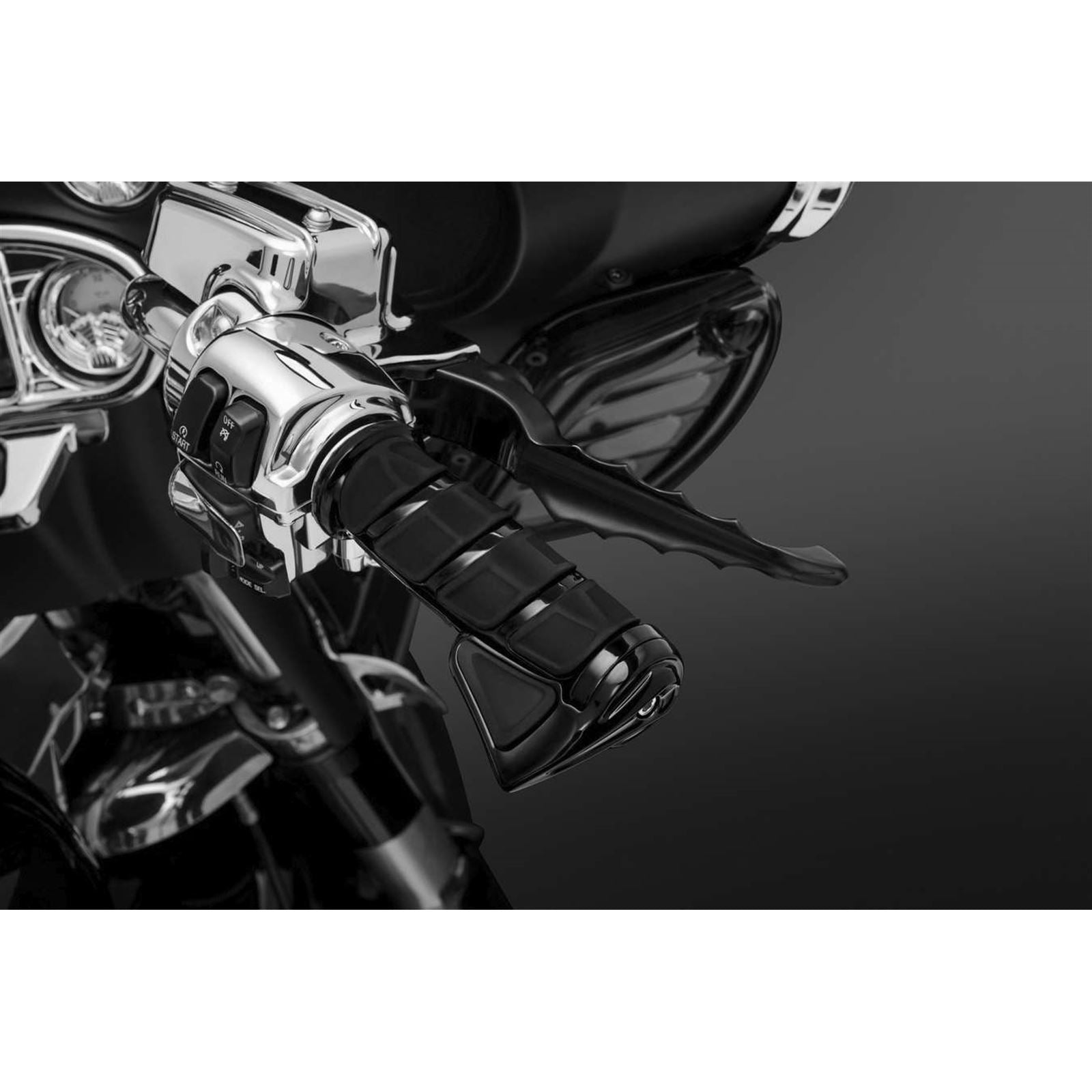 Kuryakyn Gloss Black Kinetic™ Grips 6353_100424