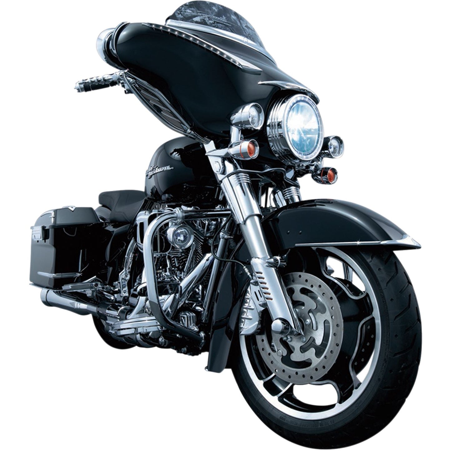 Kuryakyn Lower Fork Leg Shields w/Fender Boss Cover For Harley  '00-17 OPEN-BOX 7768_1493688