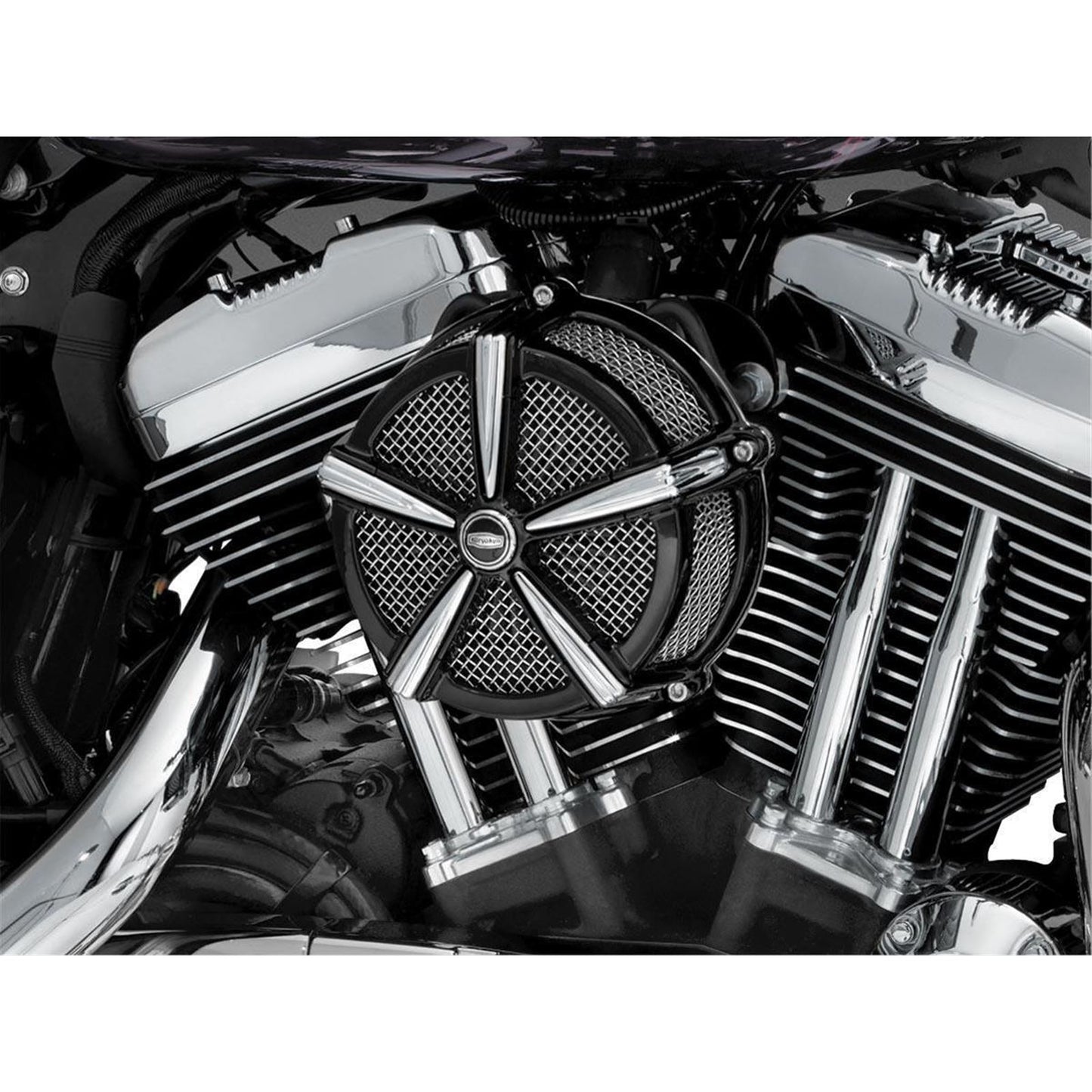 Kuryakyn Mach 2 Air Cleaner - Custom Applications - Black 9550_1397898