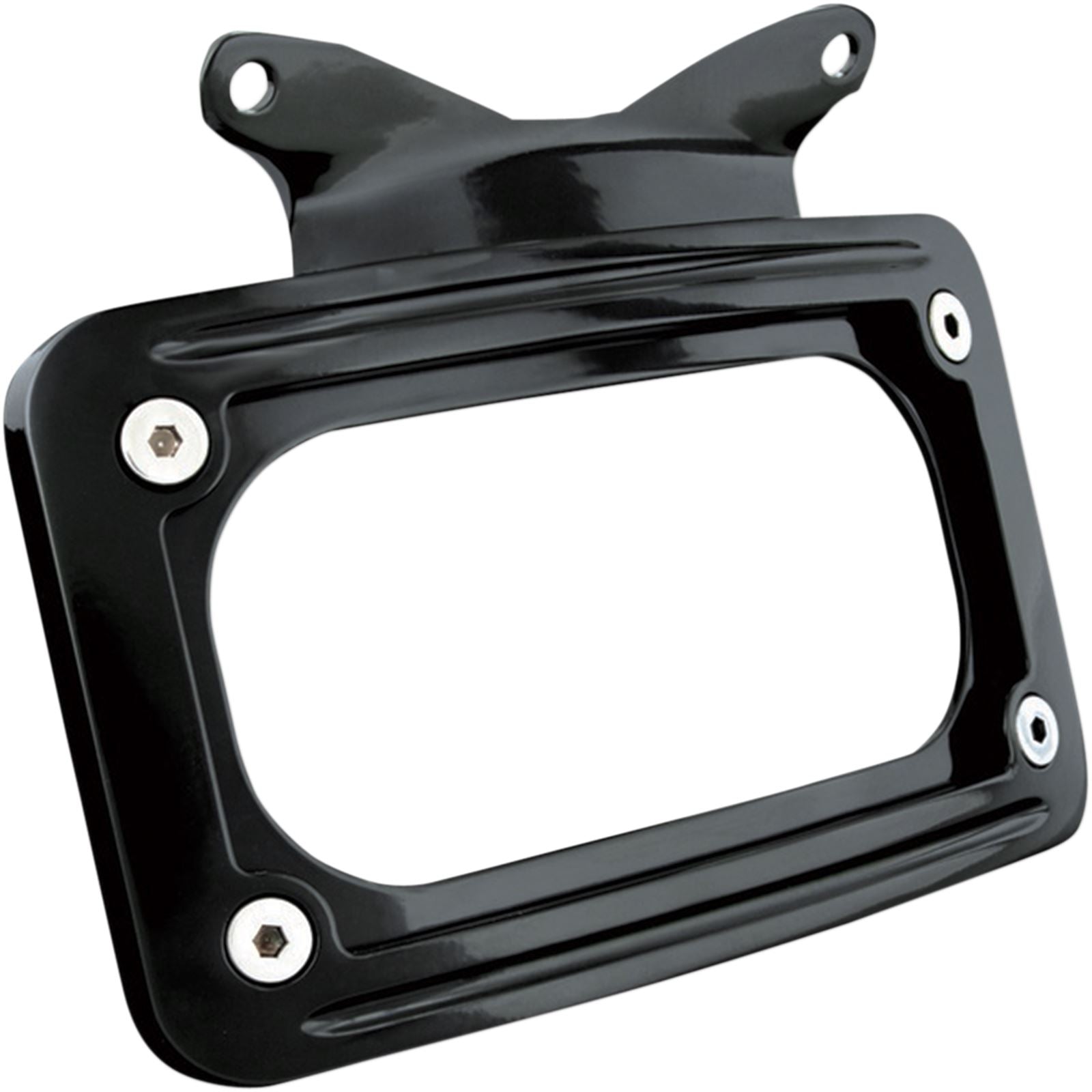 Kuryakyn Curved License Plate Mount - Black 3147_412618