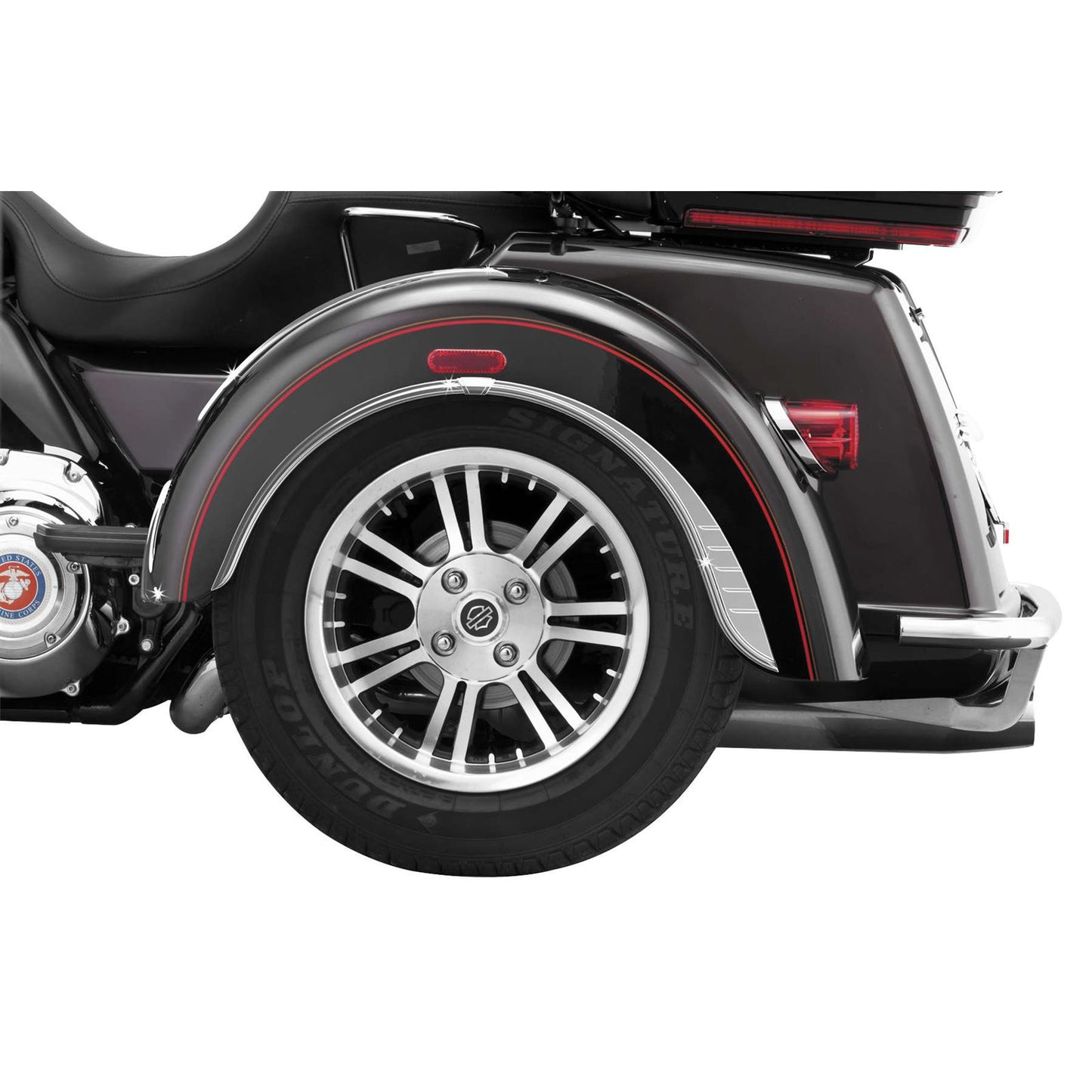 Kuryakyn Rear Fender Flare - Chrome For Harley Trikes '09-20 7214_100831