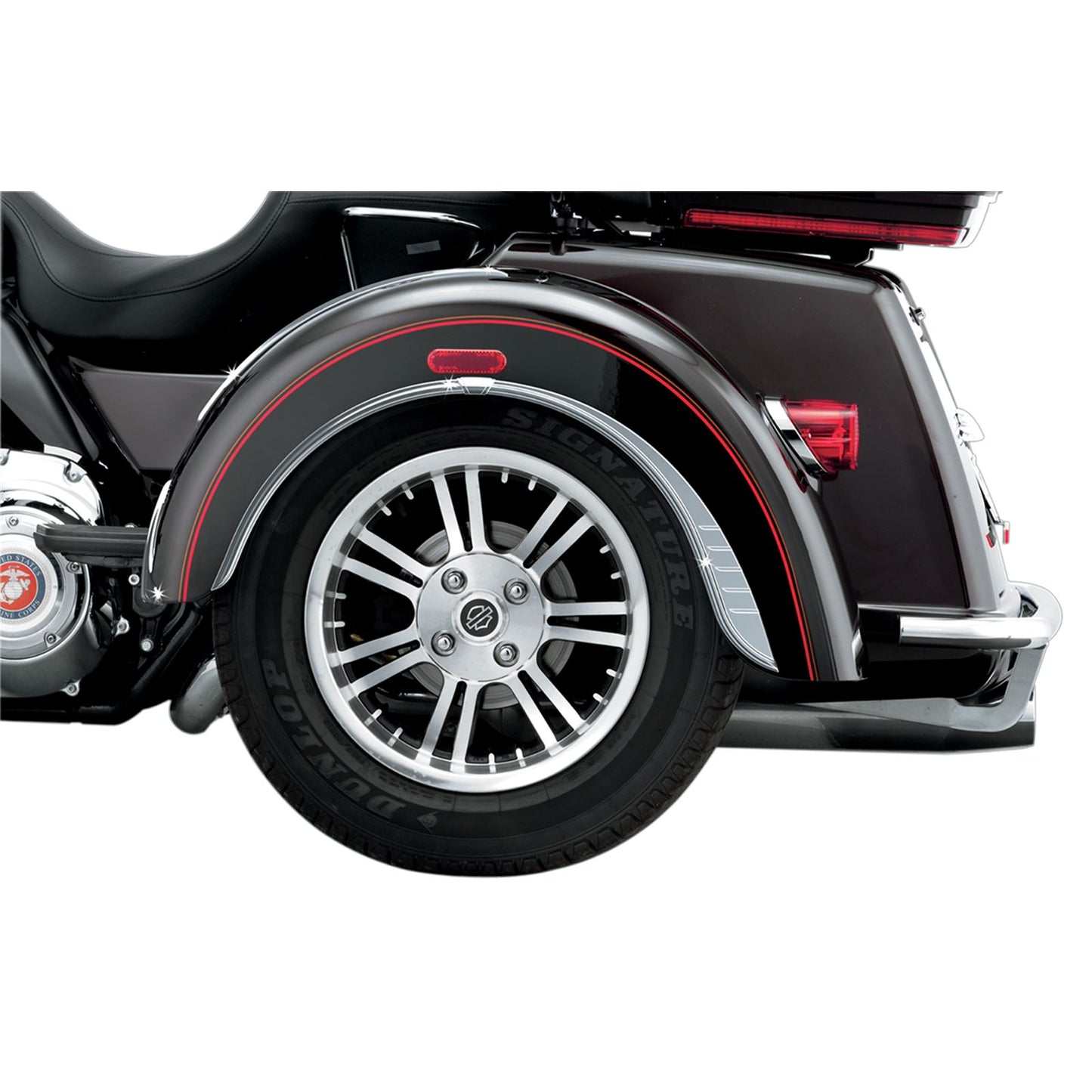 Kuryakyn Rear Fender Flare - Chrome For Harley Trikes '09-20 7214_411605