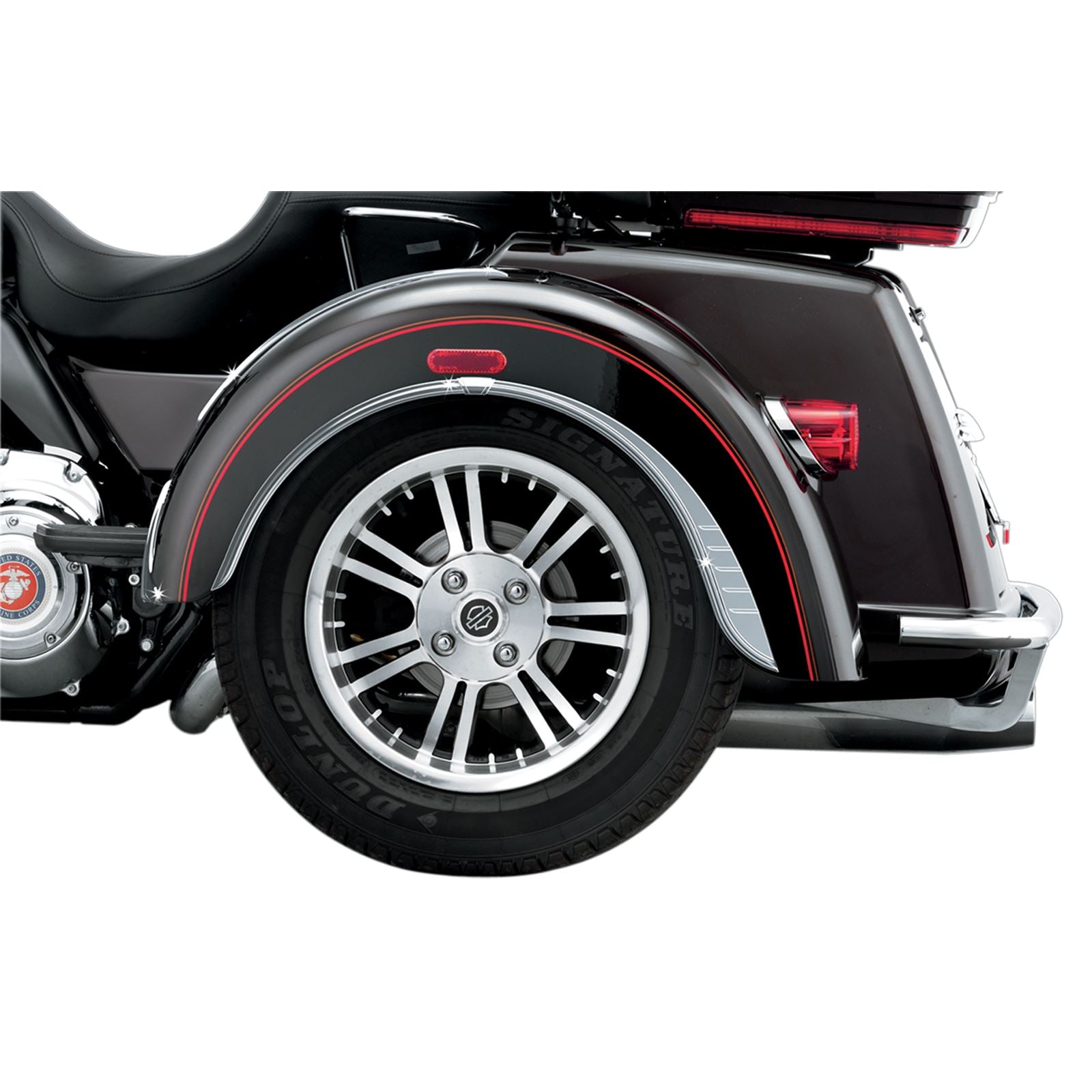 Kuryakyn Rear Fender Flare - Chrome For Harley Trikes '09-20 7214_411605