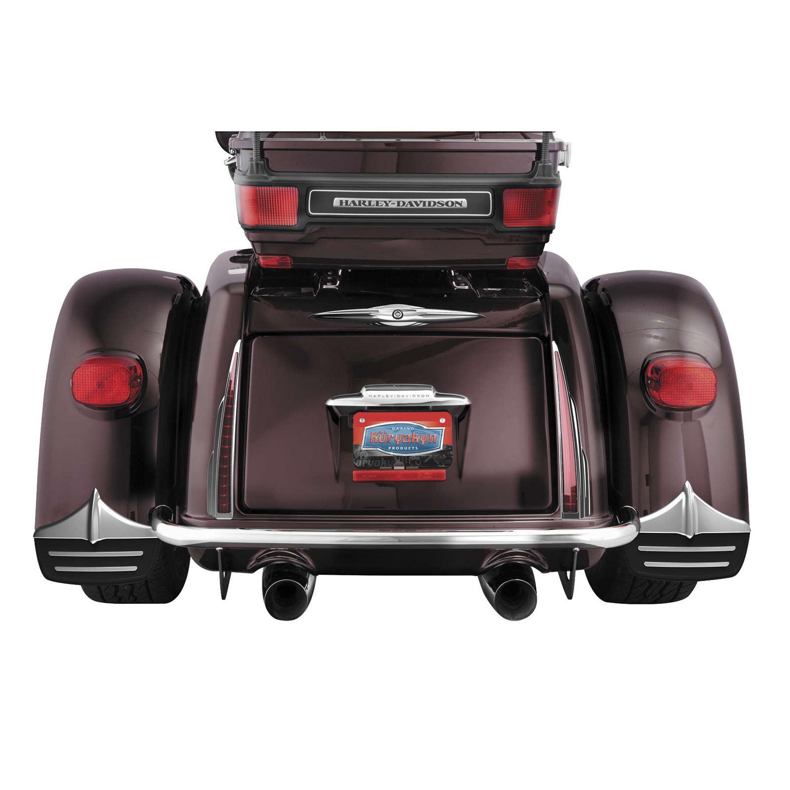 Kuryakyn Rear Mud Flaps - Chrome/Black 7220_100835