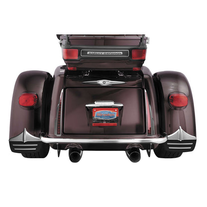 Kuryakyn Rear Mud Flaps - Chrome/Black 7220_100835