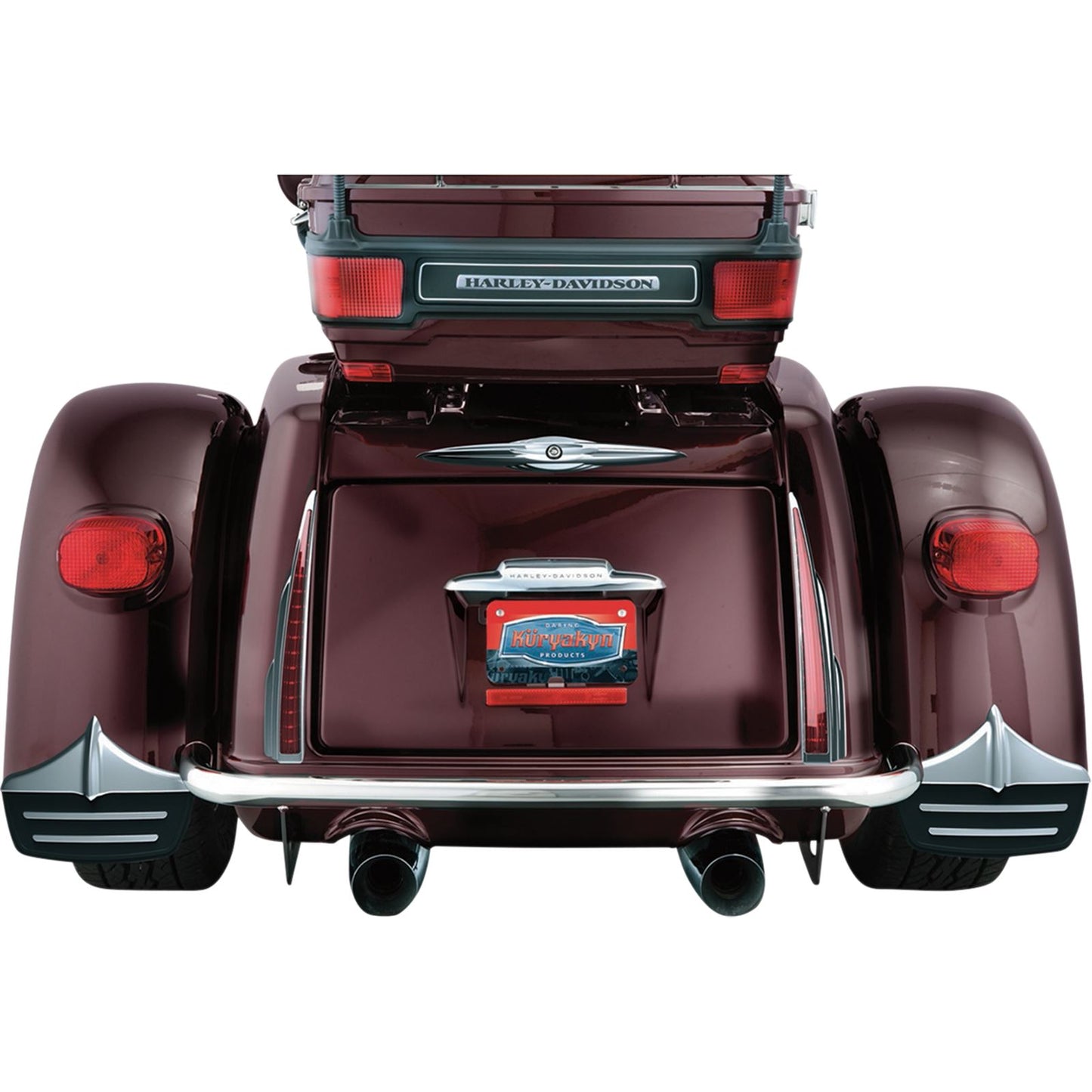 Kuryakyn Rear Mud Flaps - Chrome/Black 7220_411645