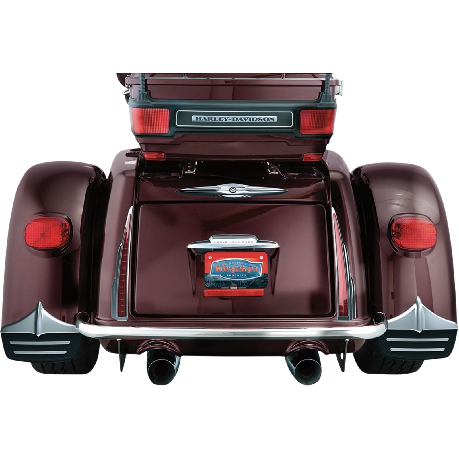 Kuryakyn Rear Mud Flaps - Chrome/Black 7220_411645