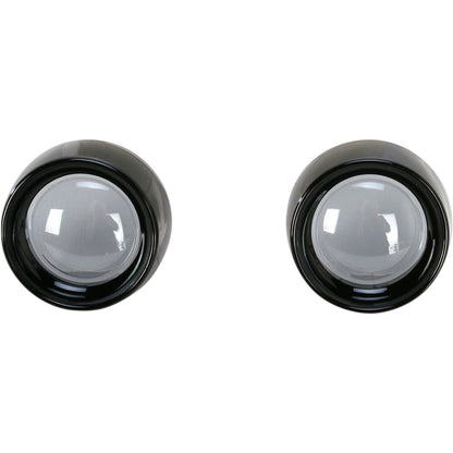 Kuryakyn Deep-Dish Bezels w/Smoke Lens for Bullet Turn Signals For HD 00-20 OPEN-BOX 5480_1493701