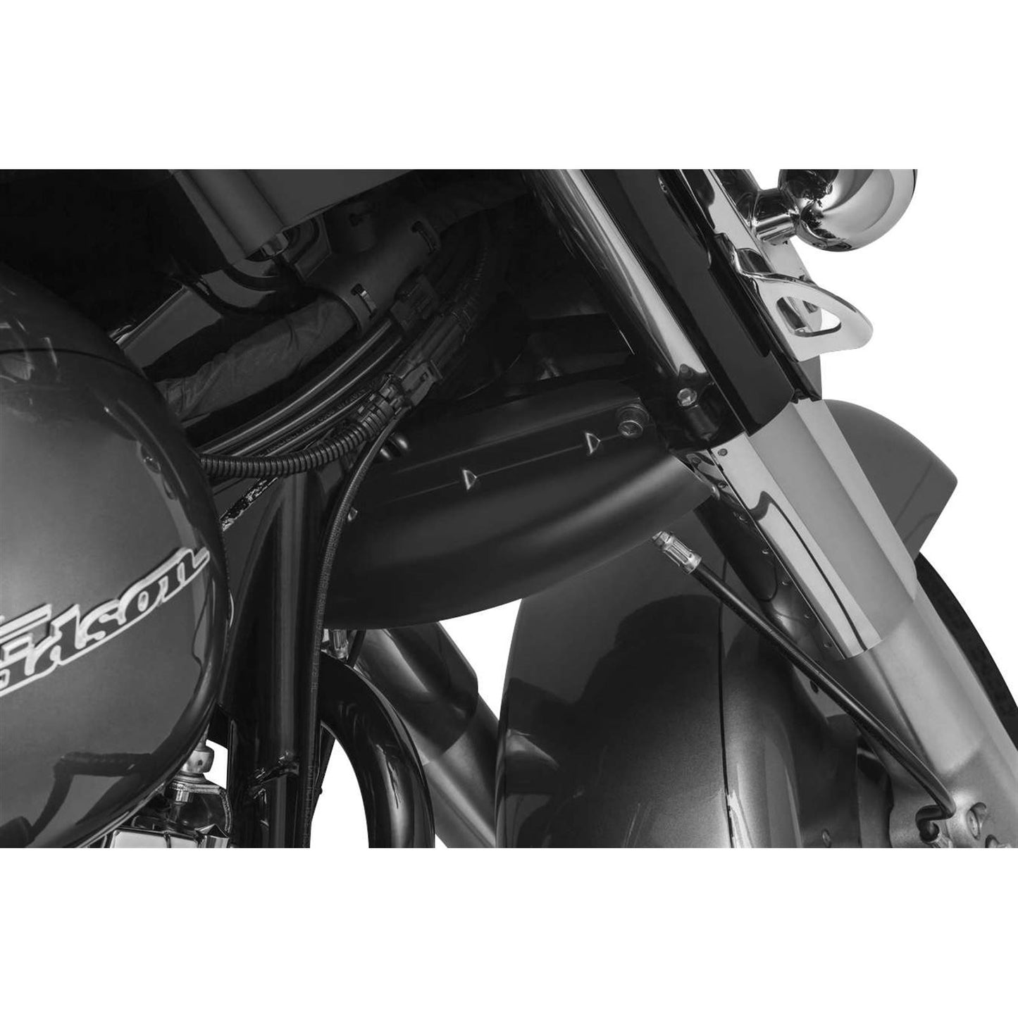 Kuryakyn Lower Triple Tree Wind Deflector Black FLH/FLT 1805_101423