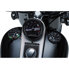 Kuryakyn Alley Cat LED Fuel and Battery Gauges - Gloss Black -  3" Diameter 7383_413141