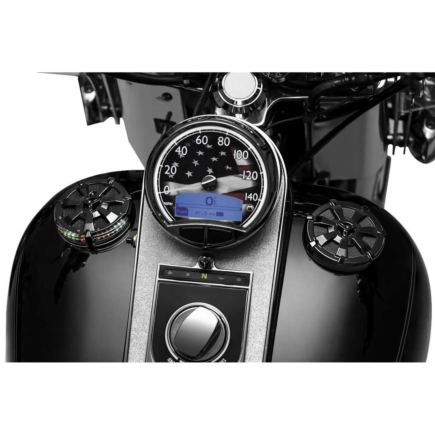 Kuryakyn Alley Cat Gas Cap - Black 7384_101590