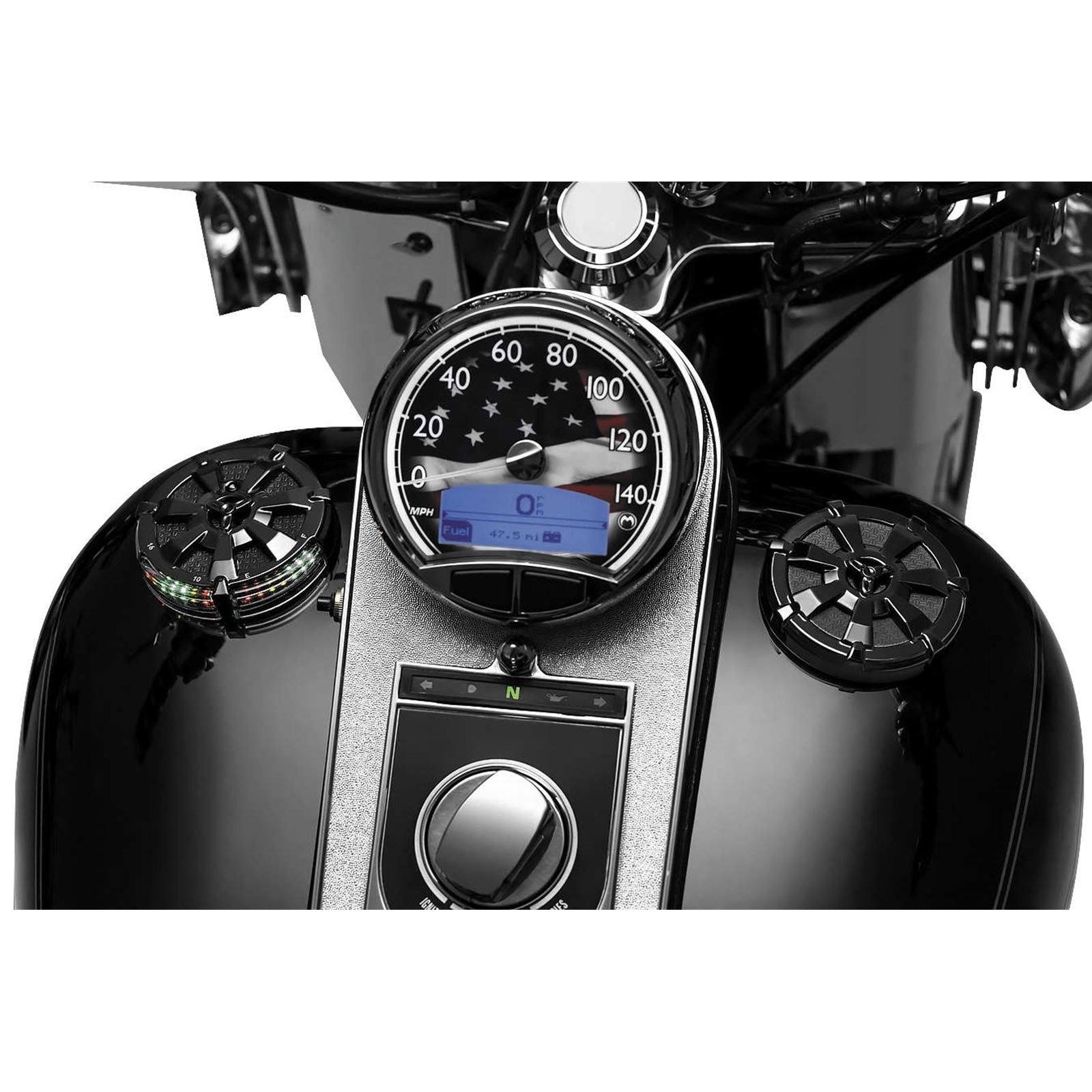 Kuryakyn Alley Cat Gas Cap - Black 7384_101590