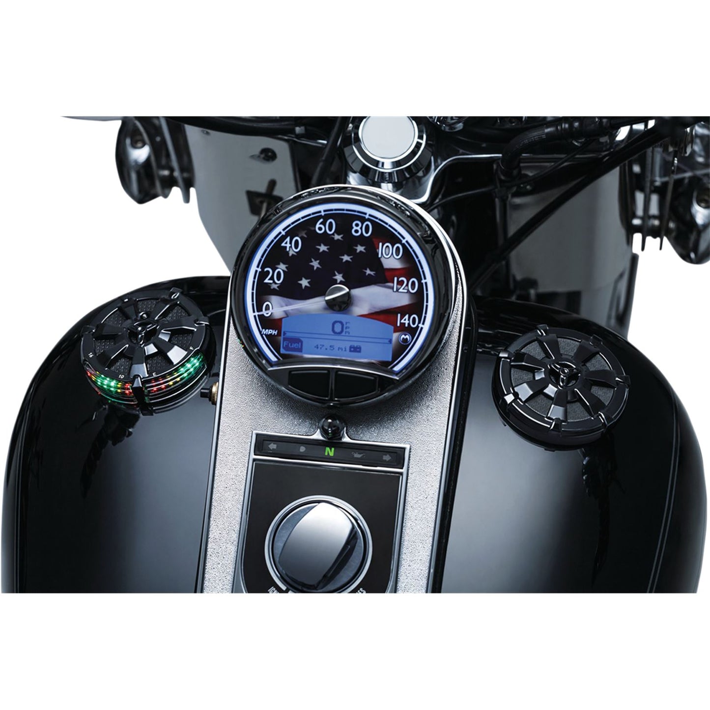 Kuryakyn Alley Cat Gas Cap - Black 7384_411107