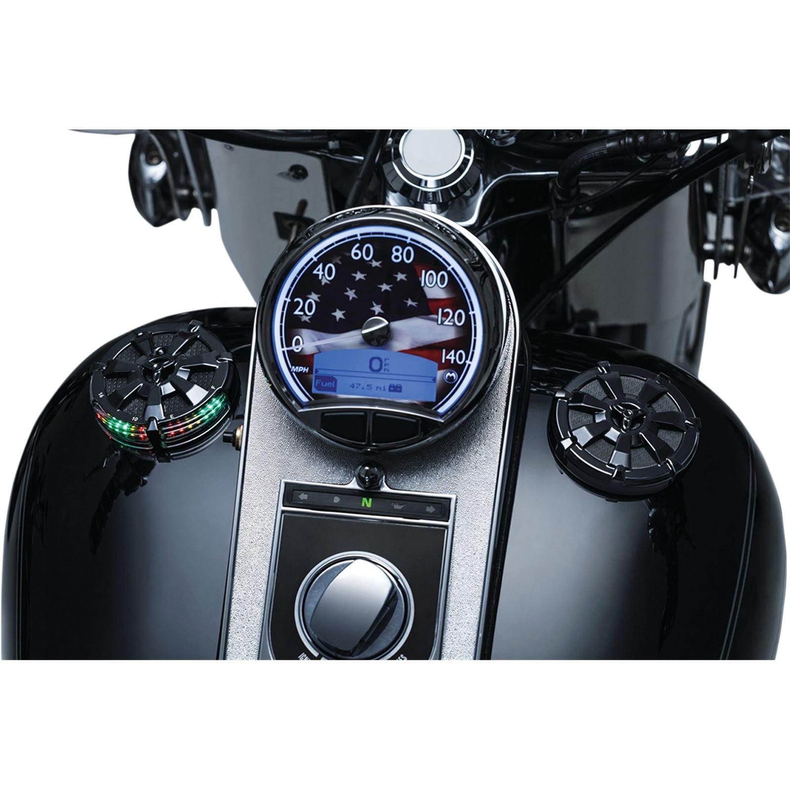 Kuryakyn Alley Cat Gas Cap - Black 7384_411107