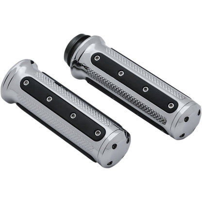 Kuryakyn Chrome Heavy Industries Grips for Throttle-by-Wire 6122_410920
