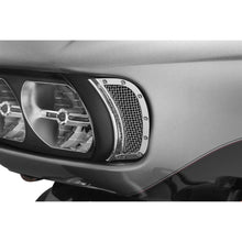 Kuryakyn Mesh Headlight Vent Accents - Chrome 6518_101817