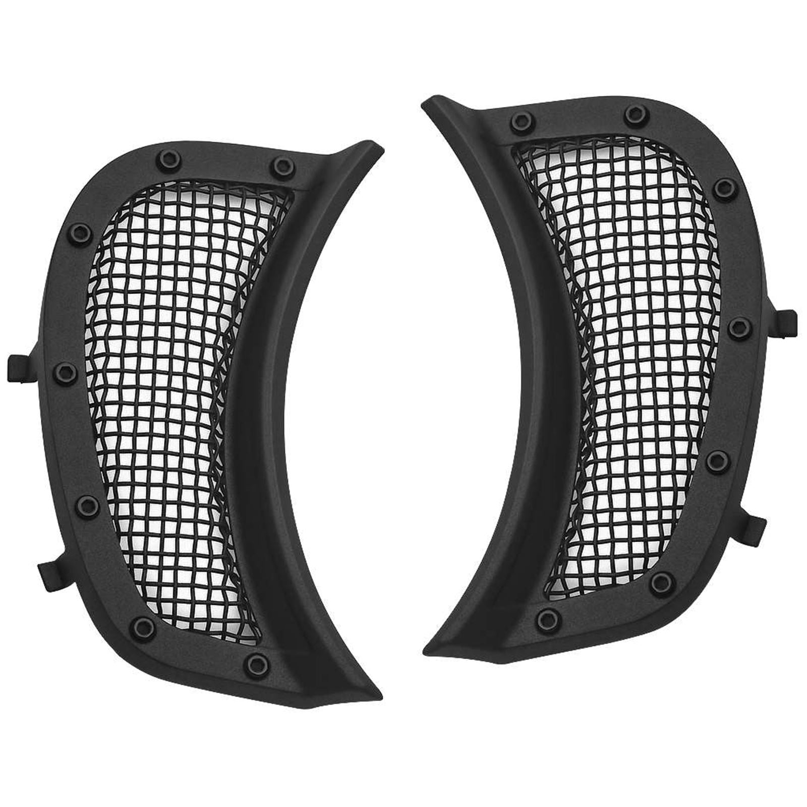 Kuryakyn Mesh Headlight Vent Accents - Black 6519_101818
