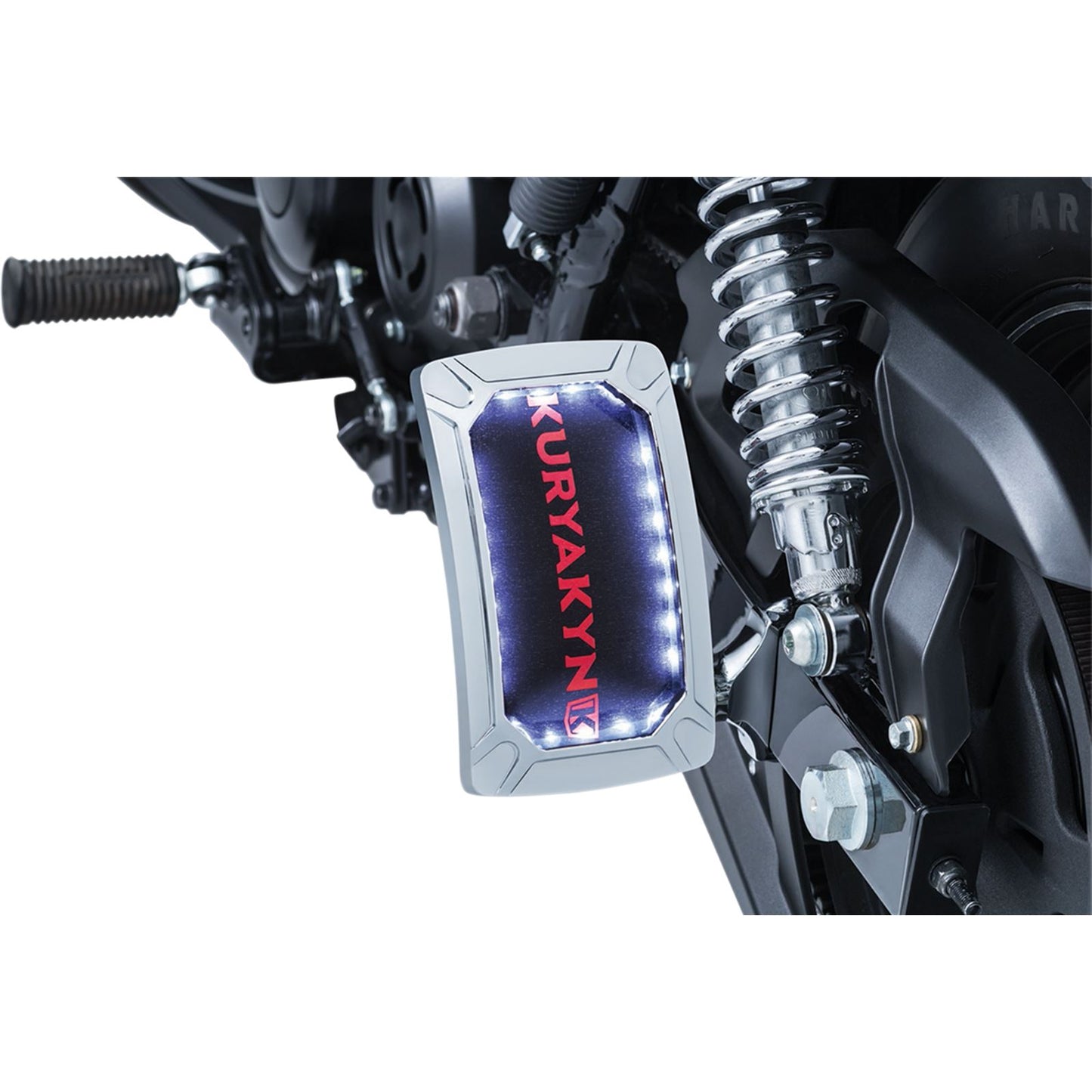 Kuryakyn Curved Vertical License Plate Mount - Chrome 3190_412662