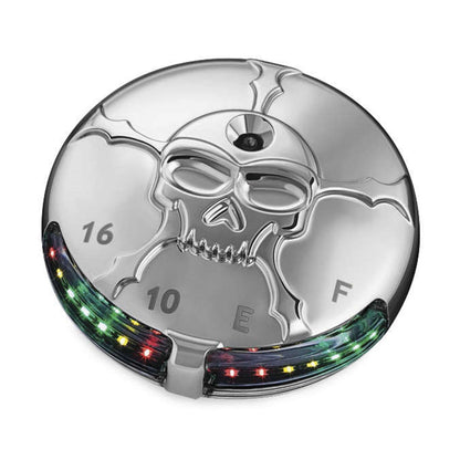Kuryakyn Zombie LED Fuel and Battery Gauge - Chrome 7357_101924
