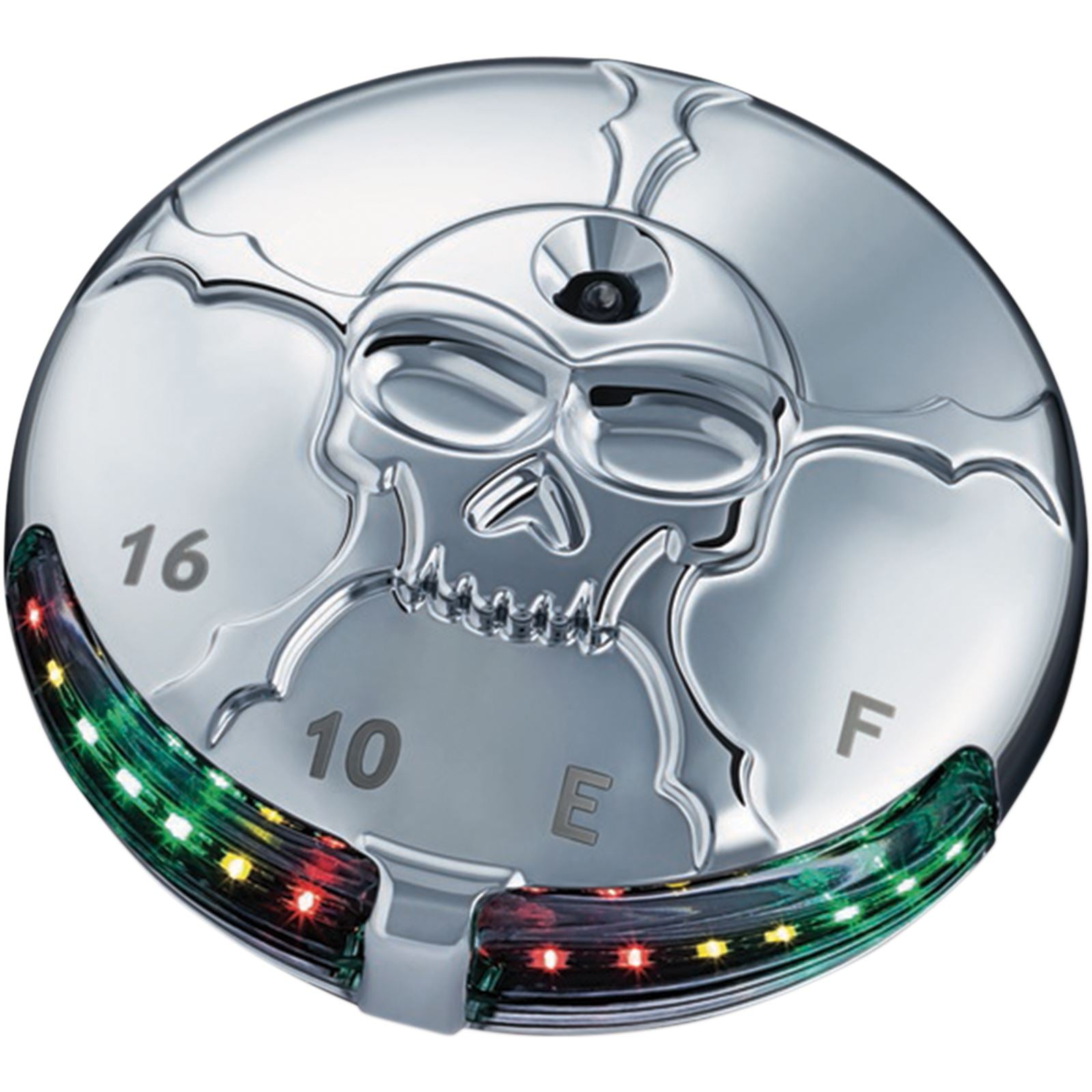 Kuryakyn Zombie LED Fuel and Battery Gauge - Chrome 7357_413136