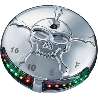 Kuryakyn Zombie LED Fuel and Battery Gauge - Chrome 7357_413136