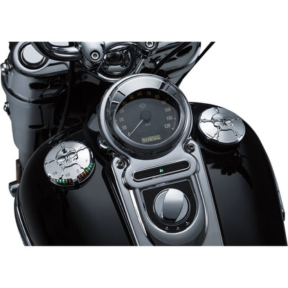 Kuryakyn Zombie LED Fuel and Battery Gauge - Chrome 7357_413137