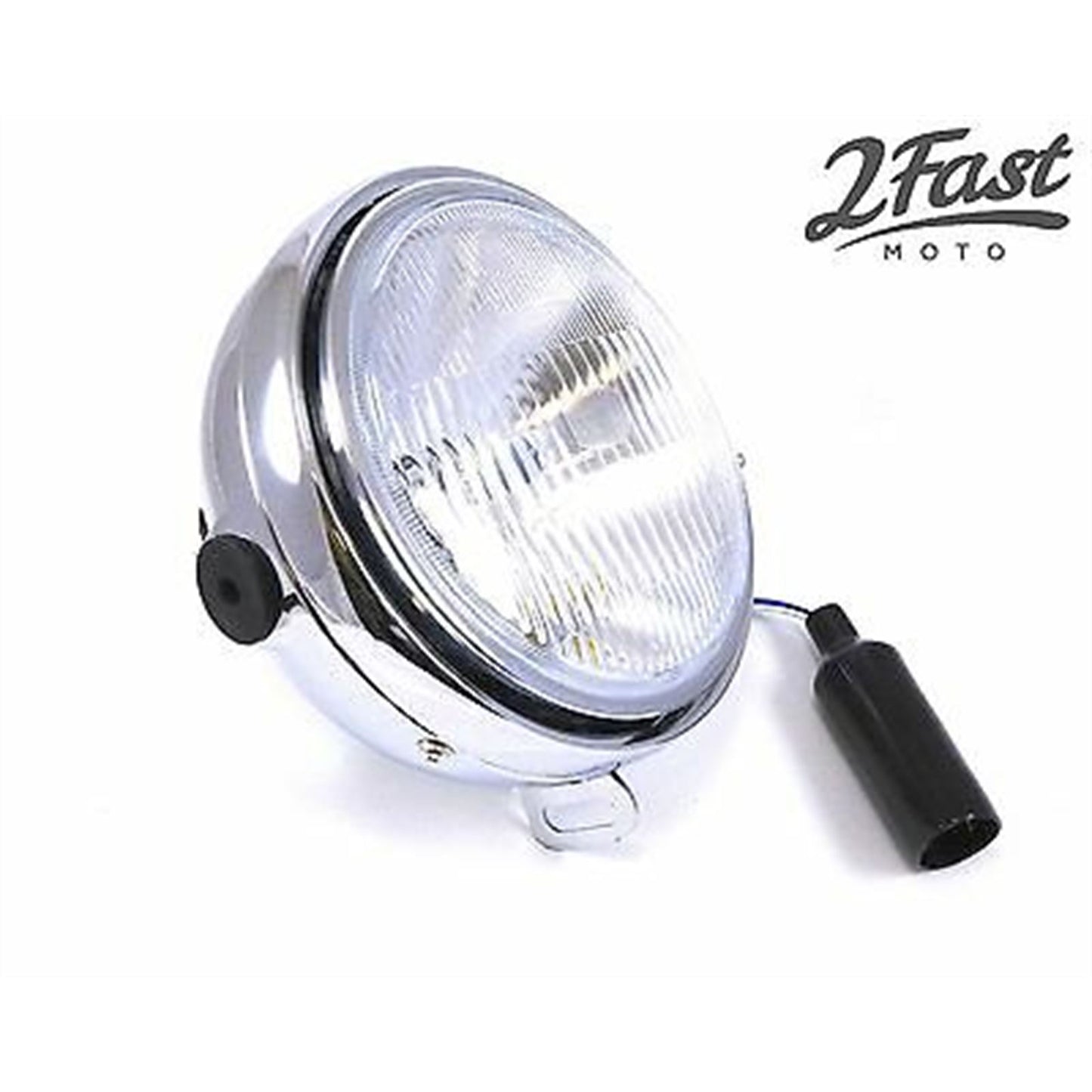 2FastMoto 7" Complete Headlight 12 Volt Side Mount - Chrome for Yamaha  584-84310-60-00_668144