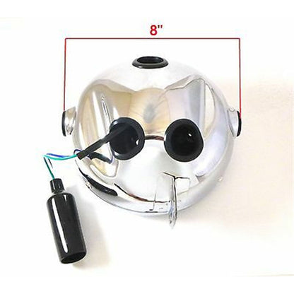 2FastMoto 7" Complete Headlight 12 Volt Side Mount - Chrome for Yamaha  584-84310-60-00_668142