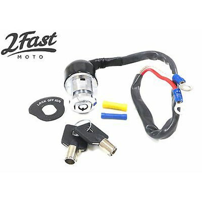 2FastMoto Chrome Ignition Switch 2-Position for Harley Dyna 91-93 [MPN: 71428-90a]_634069