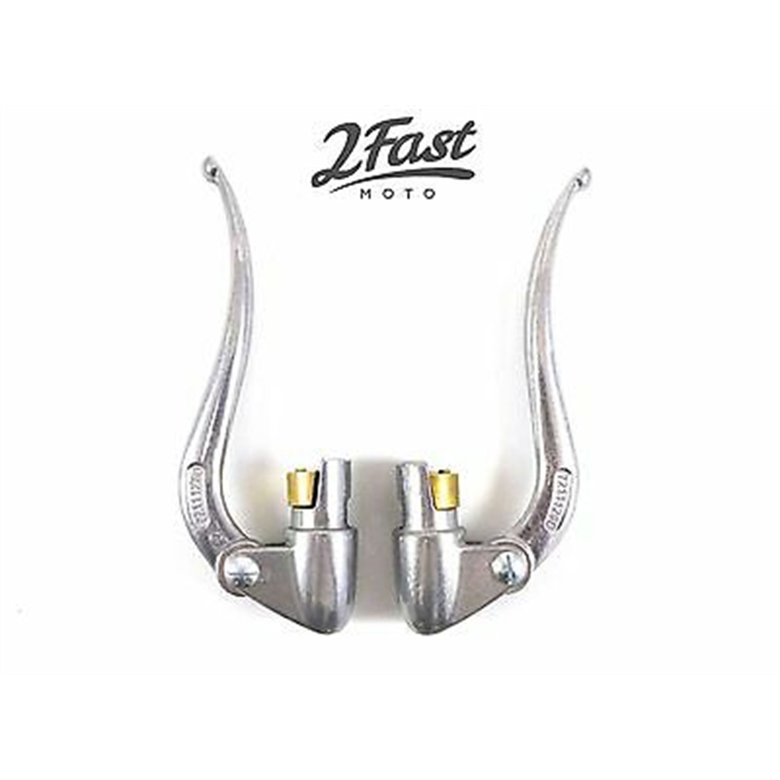 2FastMoto Inverted Vintage 1" Brake & Clutch Lever Alloy Set For BSA Harley 01-3575_668581