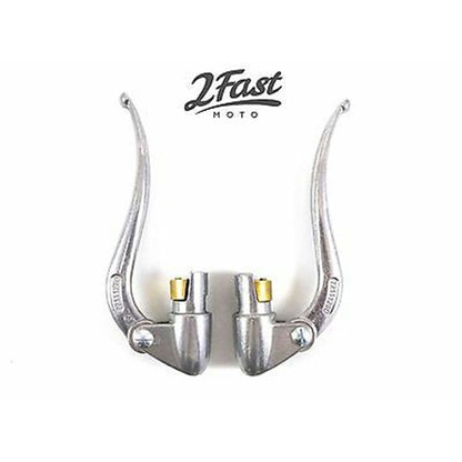 2FastMoto Inverted Vintage 1" Brake & Clutch Lever Alloy Set For BSA Harley 01-3575_668581