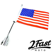2FastMoto United States of America Motorcycle Flag Pole Mount 6"x9" Flag Chopper Bobber  [MPN: 211.662]_635845