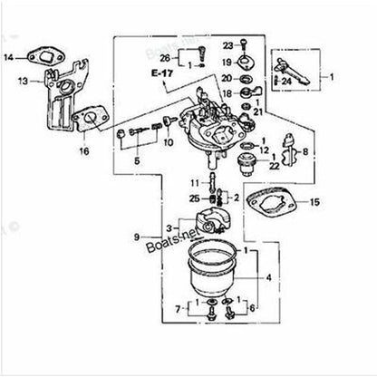2FastMoto Engine Carburetor 5.5HP for Honda GX160 211.161_621944