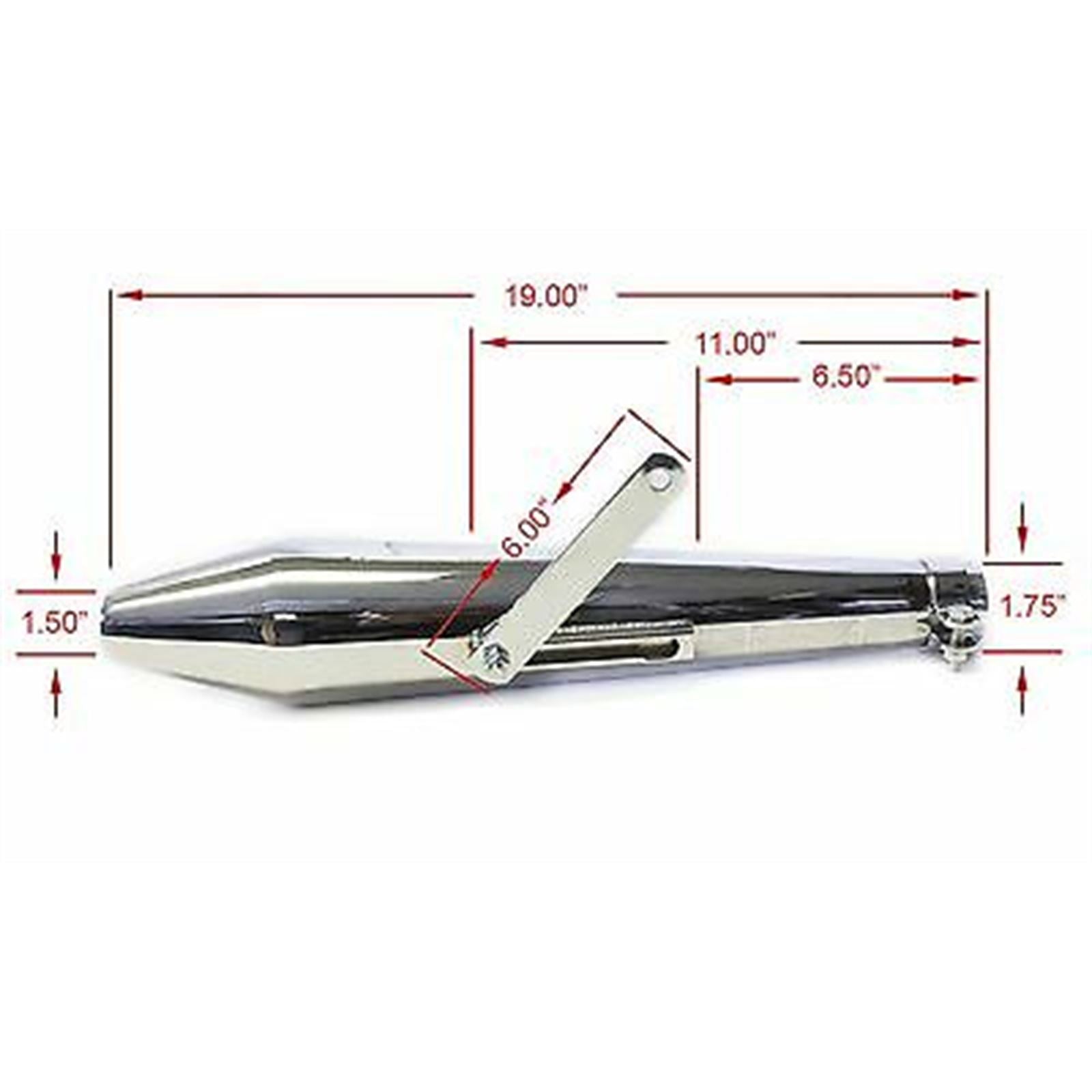2FastMoto Shorty Hooligan Muffler Café Racer Cruiser Chopper Pair [MPN: 05-1080cx2 / 80-84032]_659969