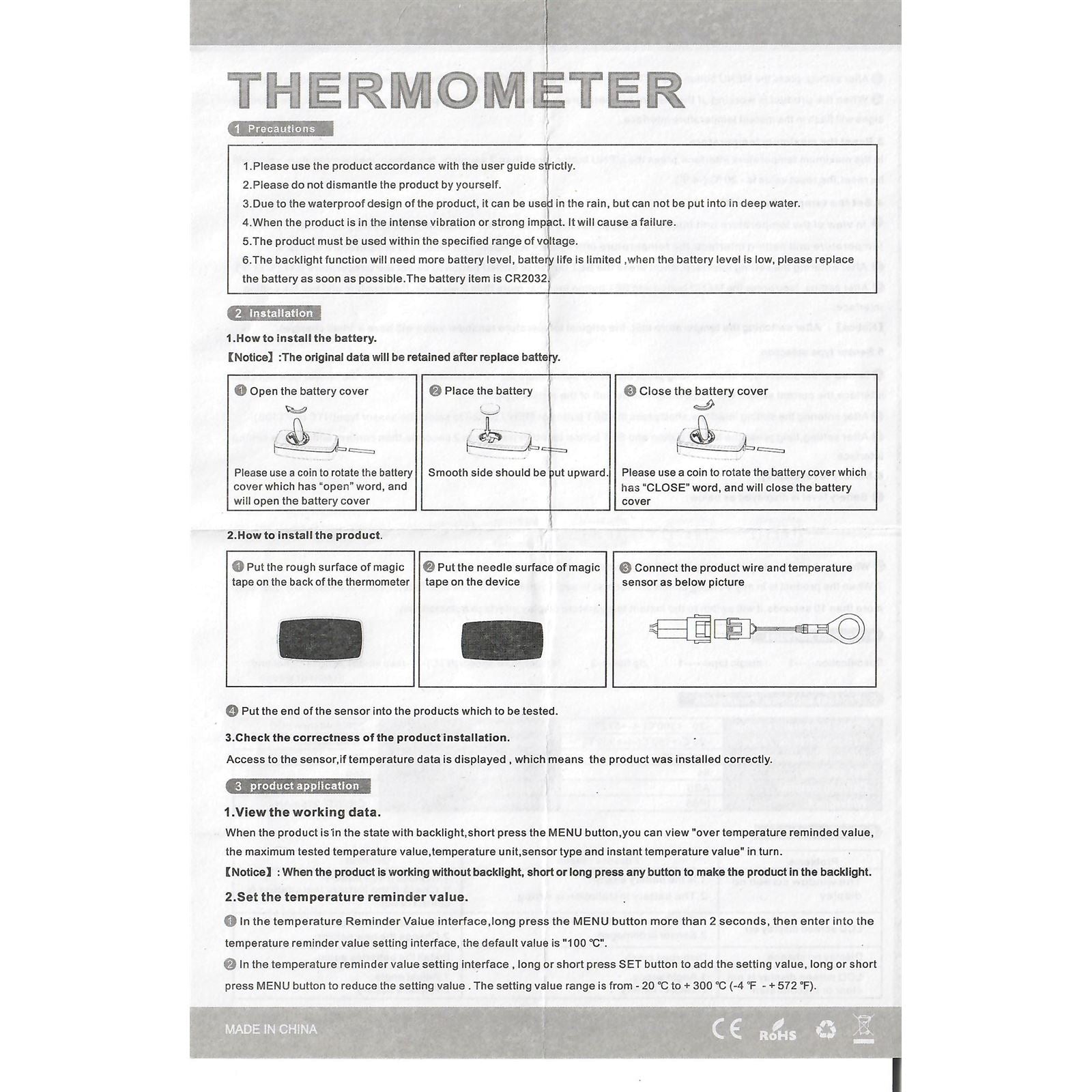 2FastMoto Digital Temperature Gauge 2-Stroke/4-Stroke Dirtbike Offroad Trail 14-02095_976740