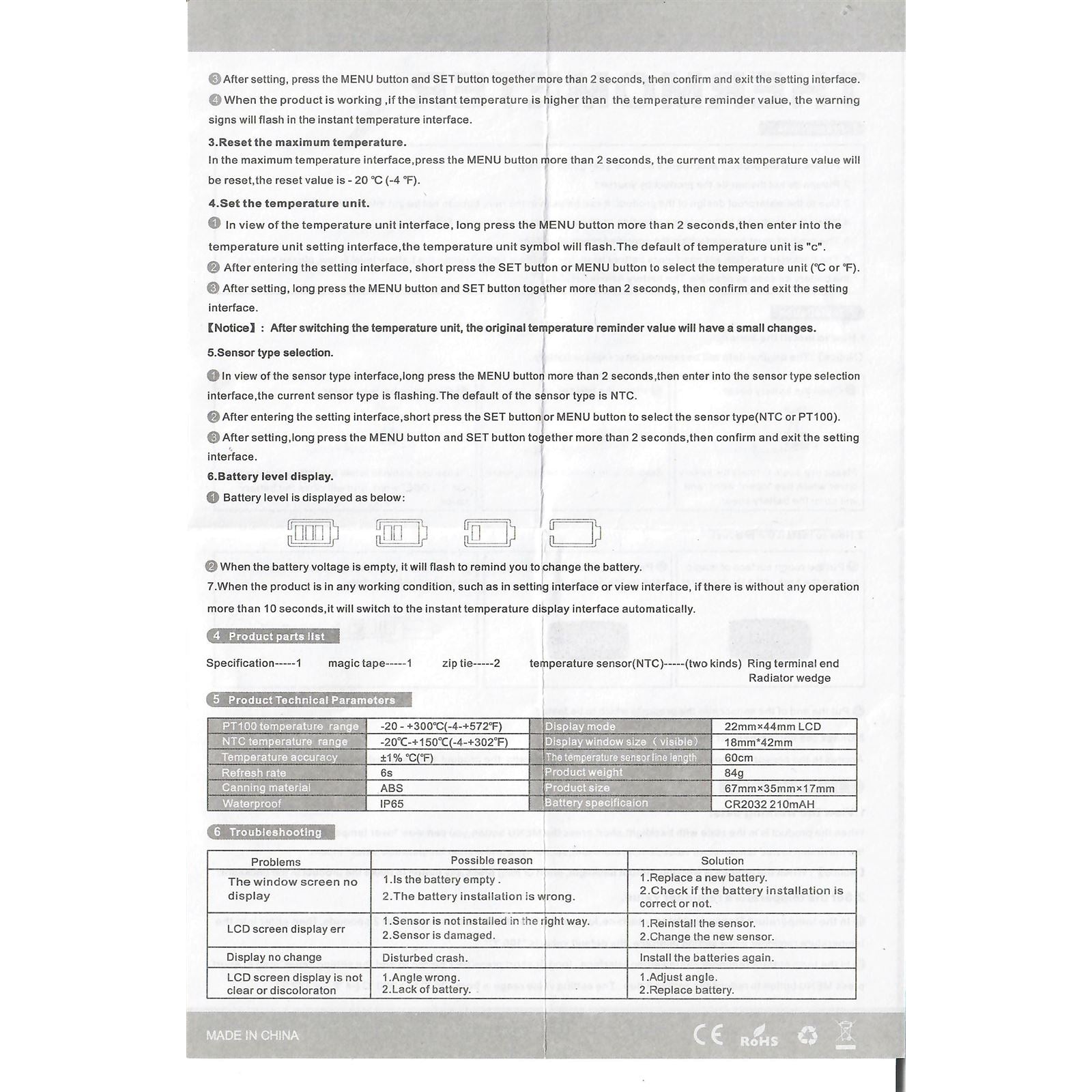 2FastMoto Digital Temperature Gauge 2-Stroke/4-Stroke Dirtbike Offroad Trail 14-02095_976741
