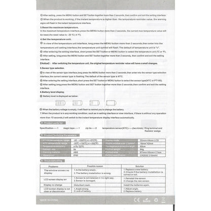 2FastMoto Digital Temperature Gauge 2-Stroke/4-Stroke Dirtbike Offroad Trail 14-02095_976741