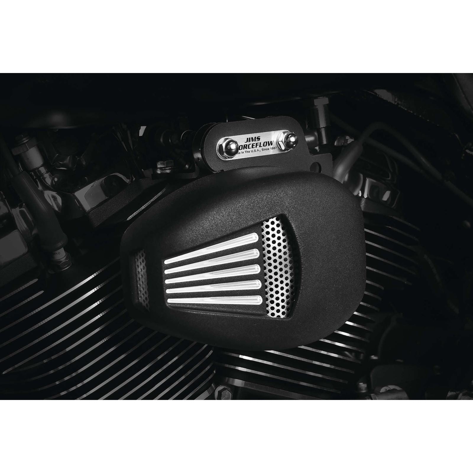 Jim's Machining Forceflow Head Cooler - Black - Milwaukee-Eight [MPN: 5468]_103504
