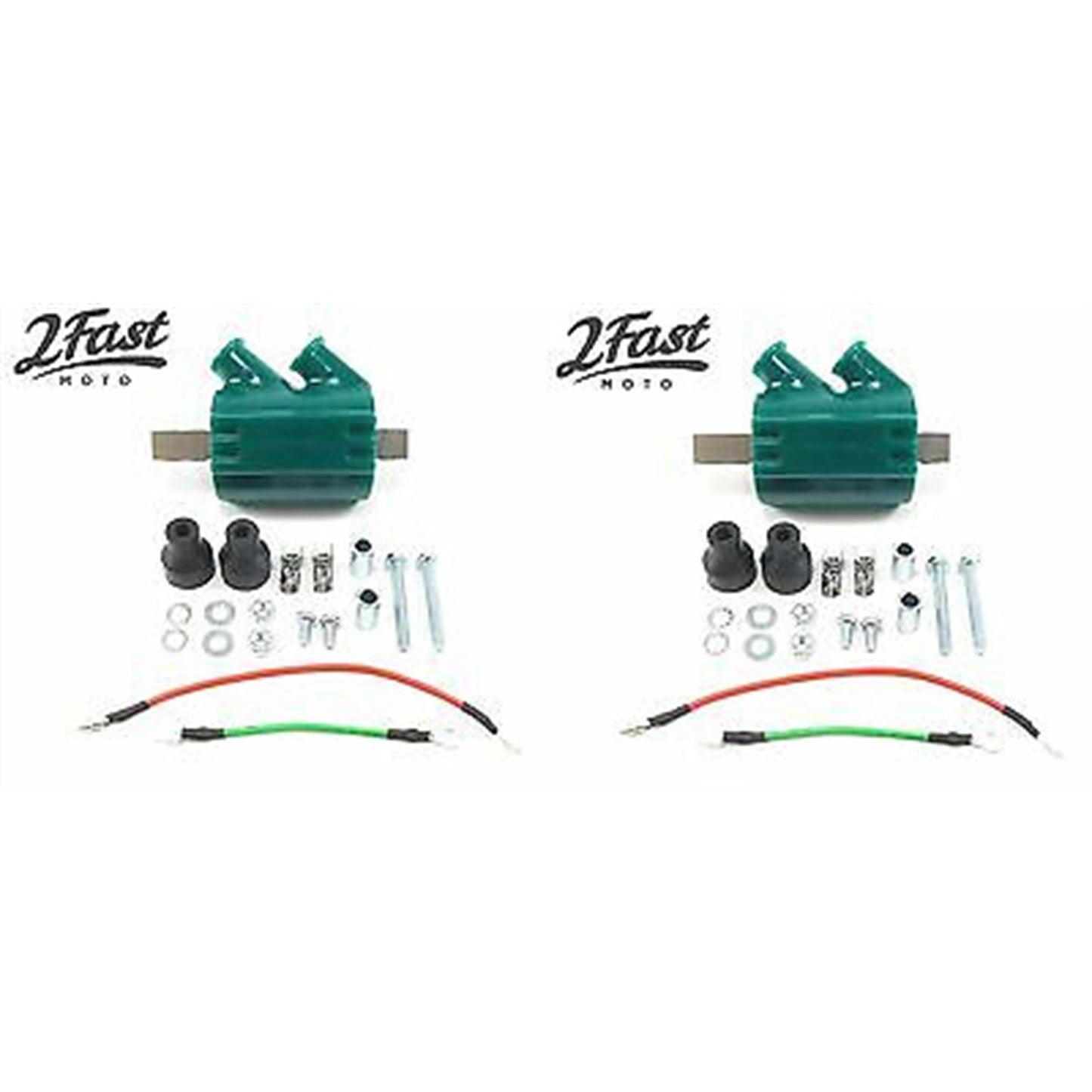 2FastMoto 12 Volt Ignition Coil Dual Output High Perf 3 Ohm for Kawasaki 2/Pack 46-15050x2_633291