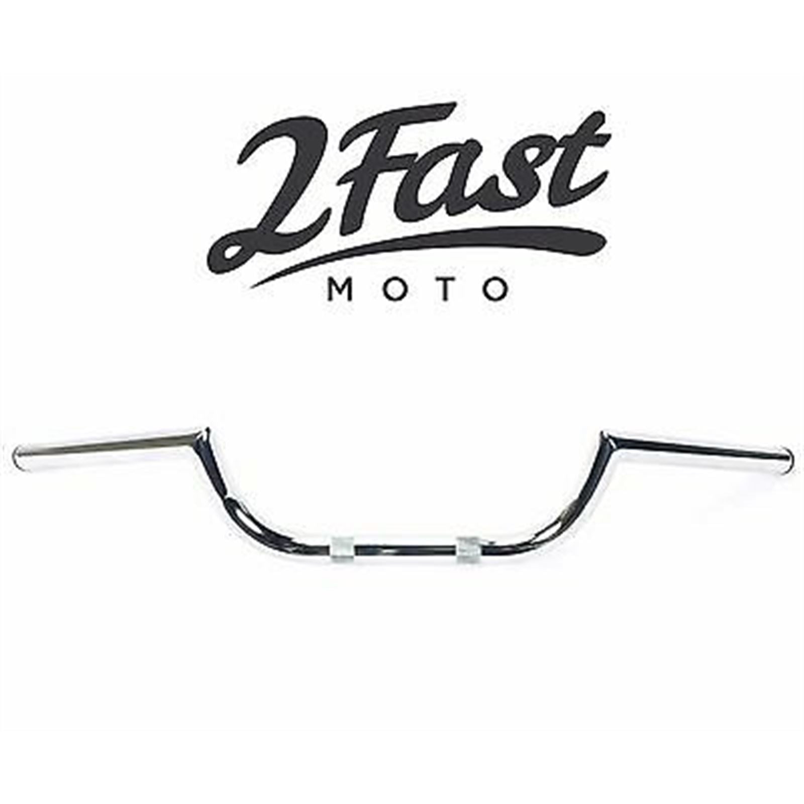 2FastMoto 1" Chrome Clubman Handlebars For Custom, Cruiser, Chopper, Bobber 23-12558_635763