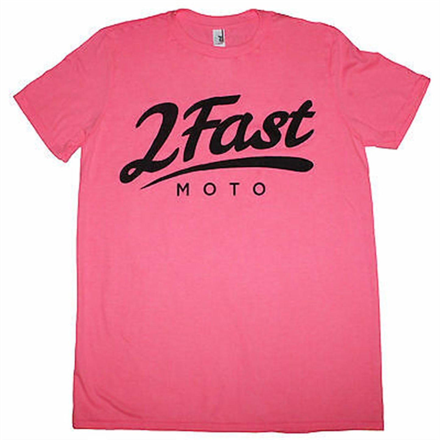 2FastMoto 2FM Logo Unisex Tee Shirt - Hi-Viz Pink/Black - Medium 28-6000_628286