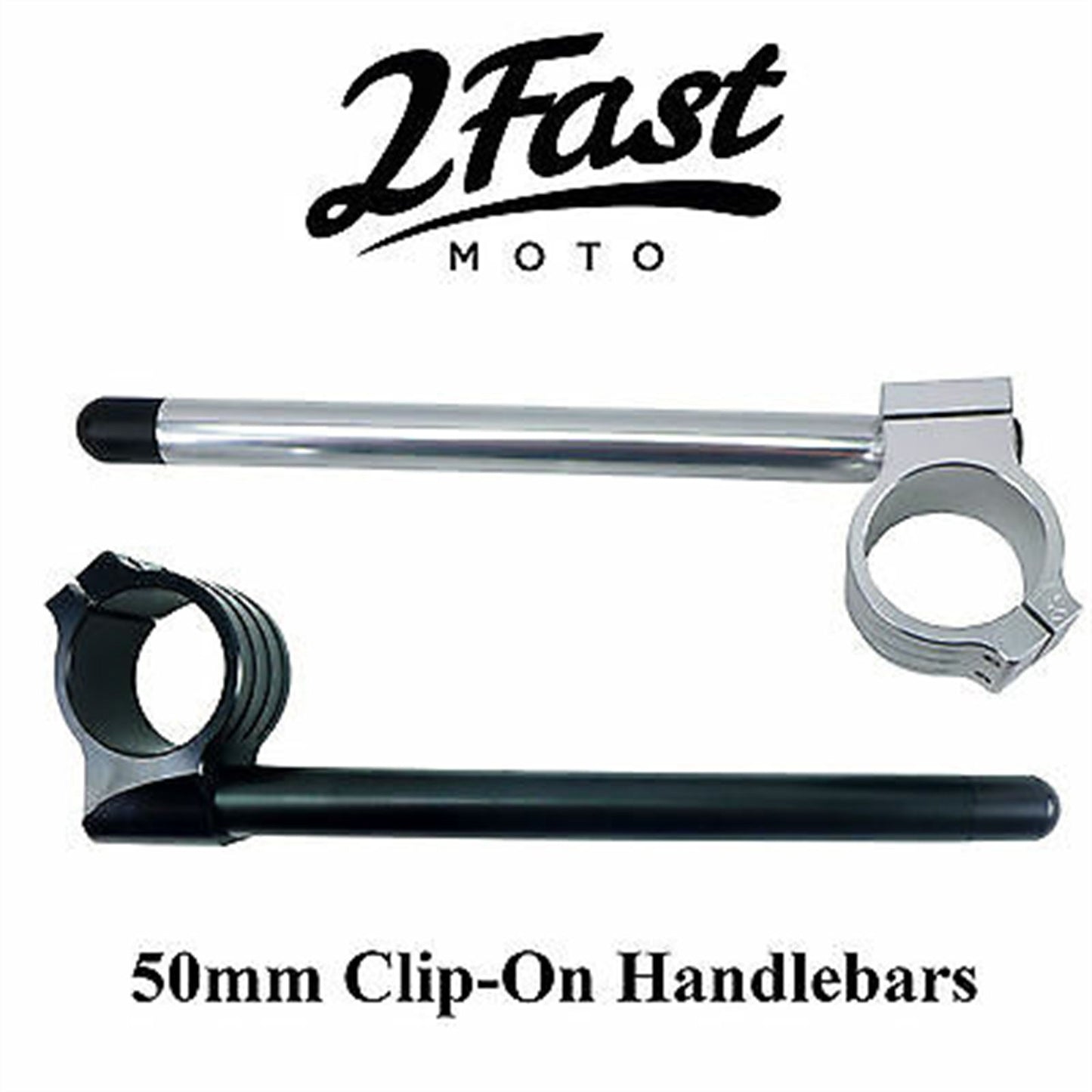 2FastMoto 50mm Fork Tube Clip-On Head Mounts with 7/8" Handlebars Universal 133-0502_666689