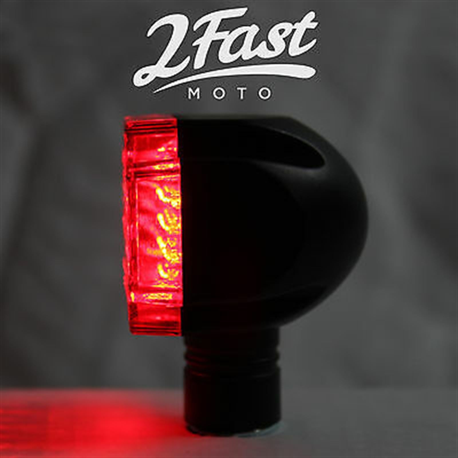 2FastMoto Maltese Deco LED Turn Signal Marker Light Set - Black For Motorcycle  61-99154_631034