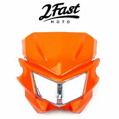 Acerbis Style Headlight - Enduro Dirtbike Offroad - Orange_660813